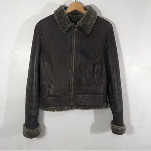 Bod and Christensen lamb shearling aviator style winter jacket